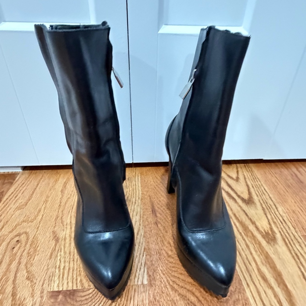 Zara Black Heeled Boots